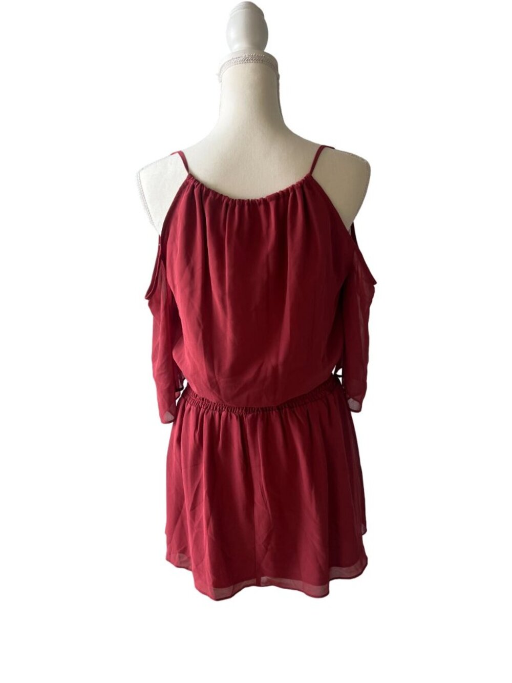 BCBGENERATION Red Cold Shoulder Dress Size Small NEW